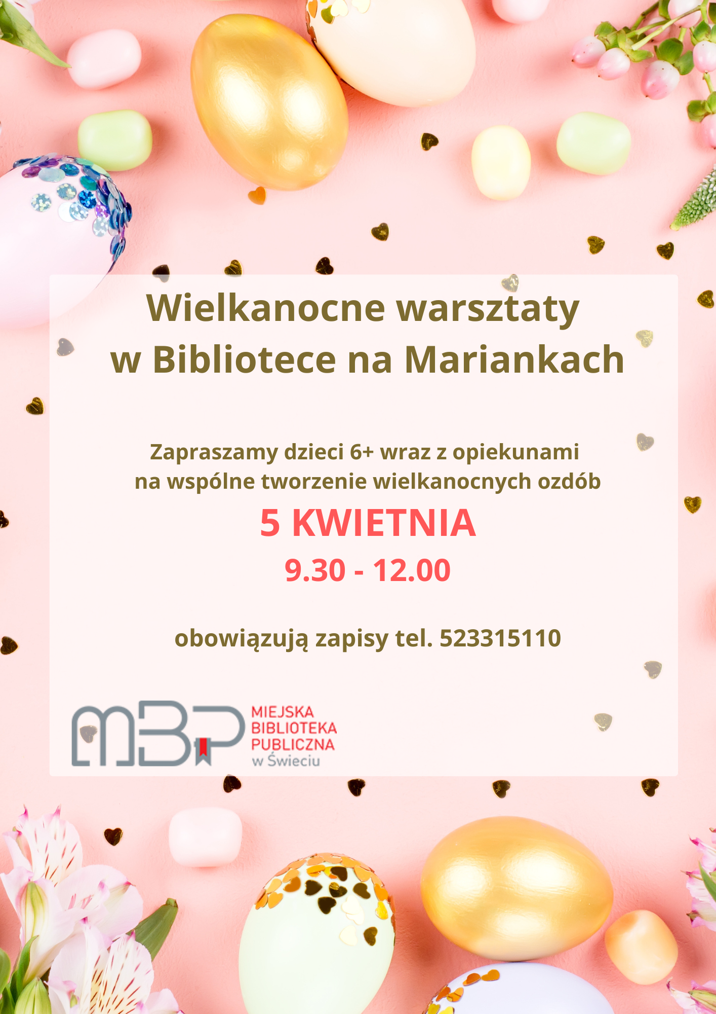 plakat warsztaty wielkanocne